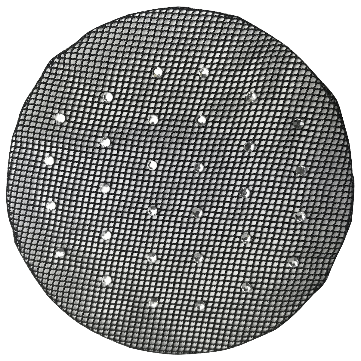 Nylon Hair Bun Net - with Diamantes