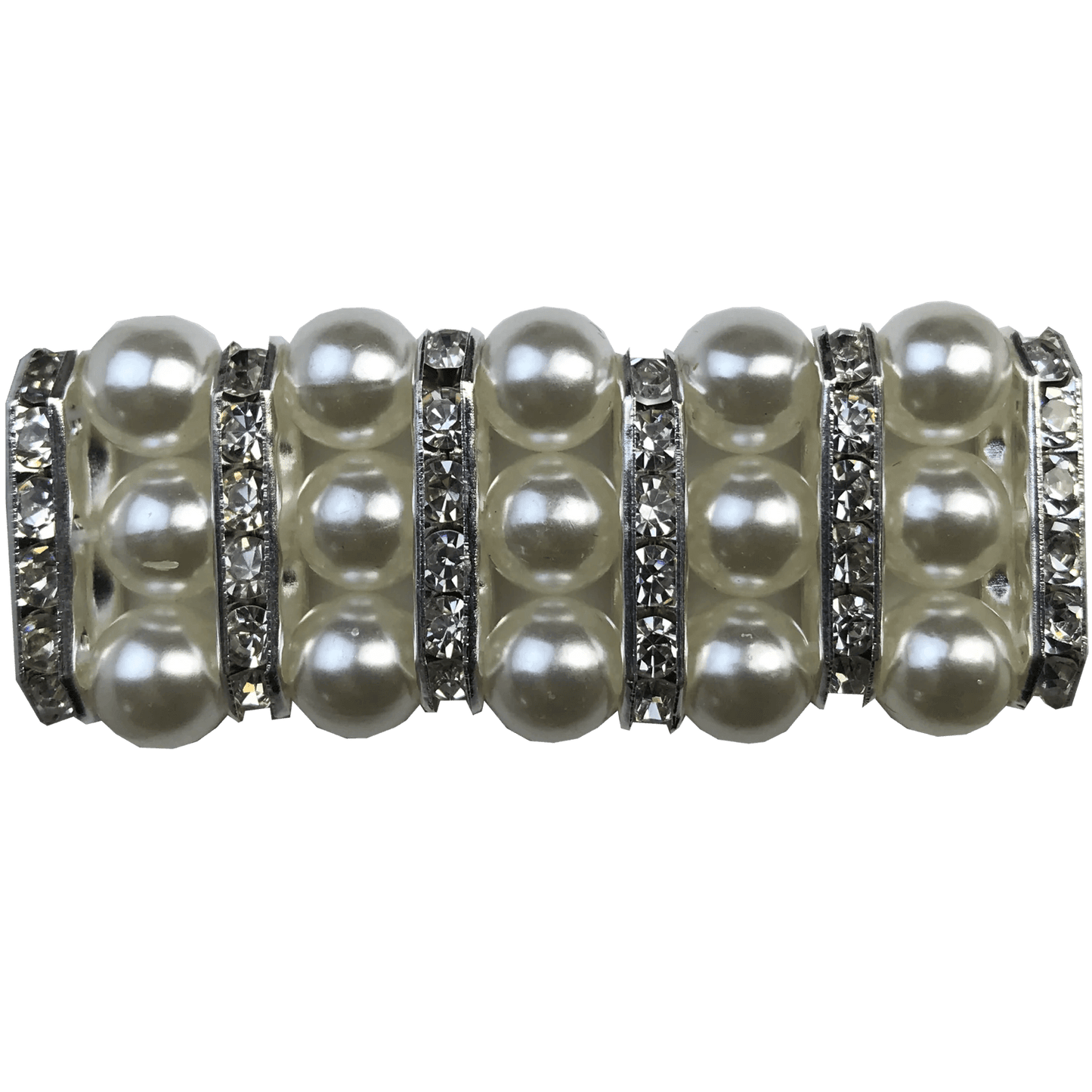 Pearl Hair Scrunchie with Diamantes - 3 Strands