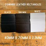 Cowhide Craft Leather Rectangles