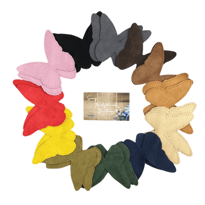 Butterfly Shaped Suede Leather Elbow Patch/Embellishment