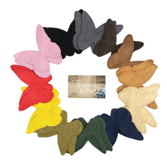 Butterfly Shaped Suede Leather Elbow Patch/Embellishment