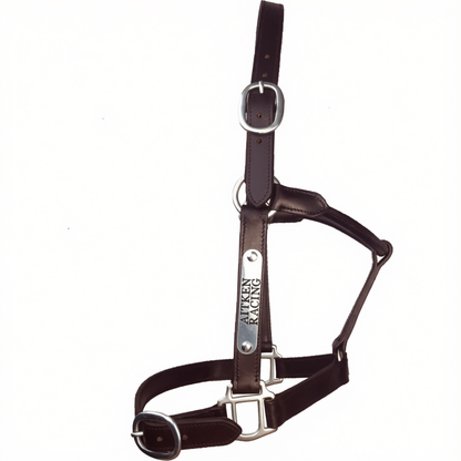 Leather Halter Thoroughbred - Silver Fittings with Engraved Horse Nameplate