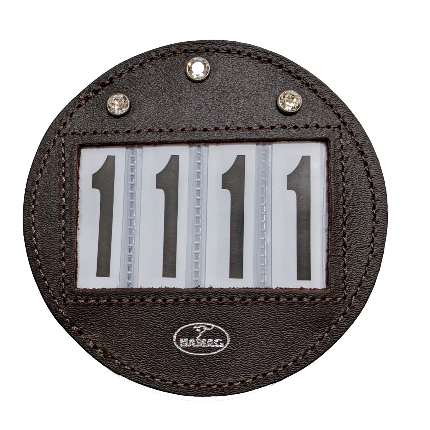 Hamag™ Leather Saddle Cloth Number Holders (Pair) - Round