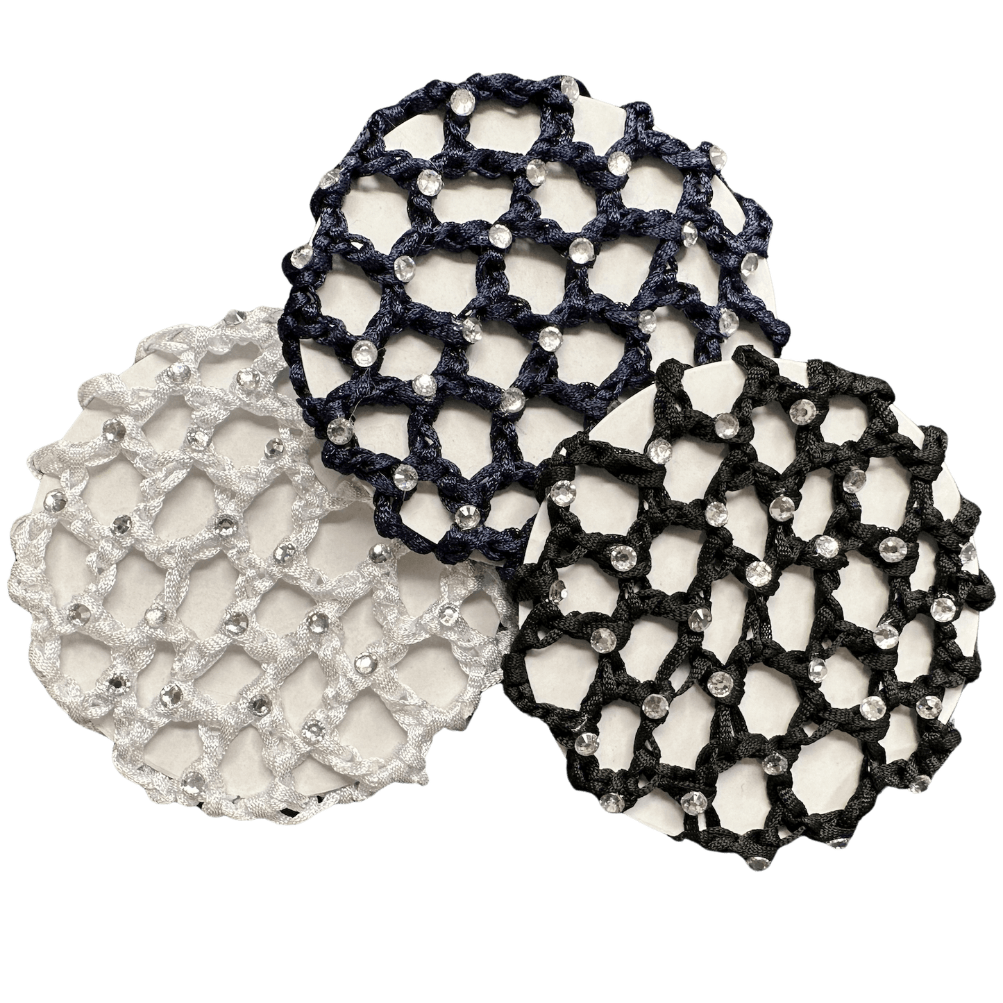 Crocheted Hair Bun Net - with Diamantes