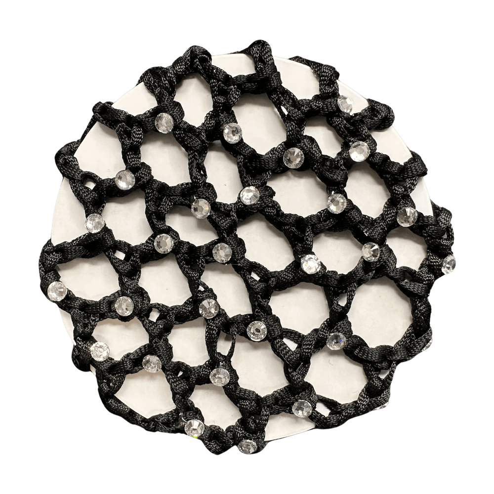 Crocheted Hair Bun Net - with Diamantes