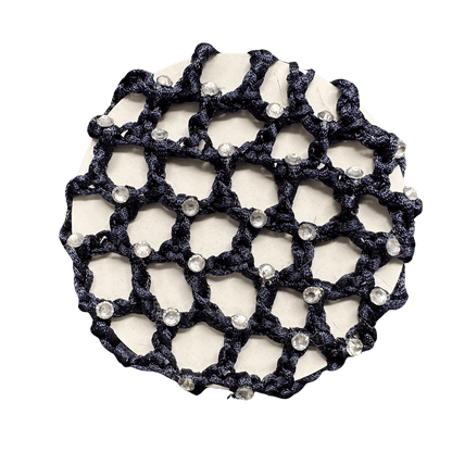 Crocheted Hair Bun Net - with Diamantes