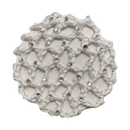 Crocheted Hair Bun Net - with Diamantes