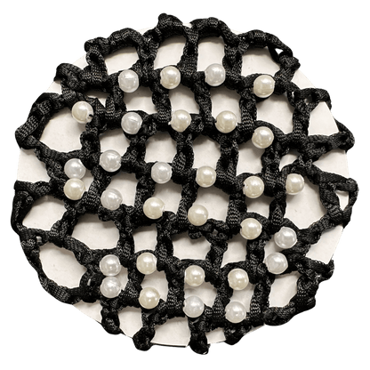 Crocheted Hair Bun Net - with Pearls