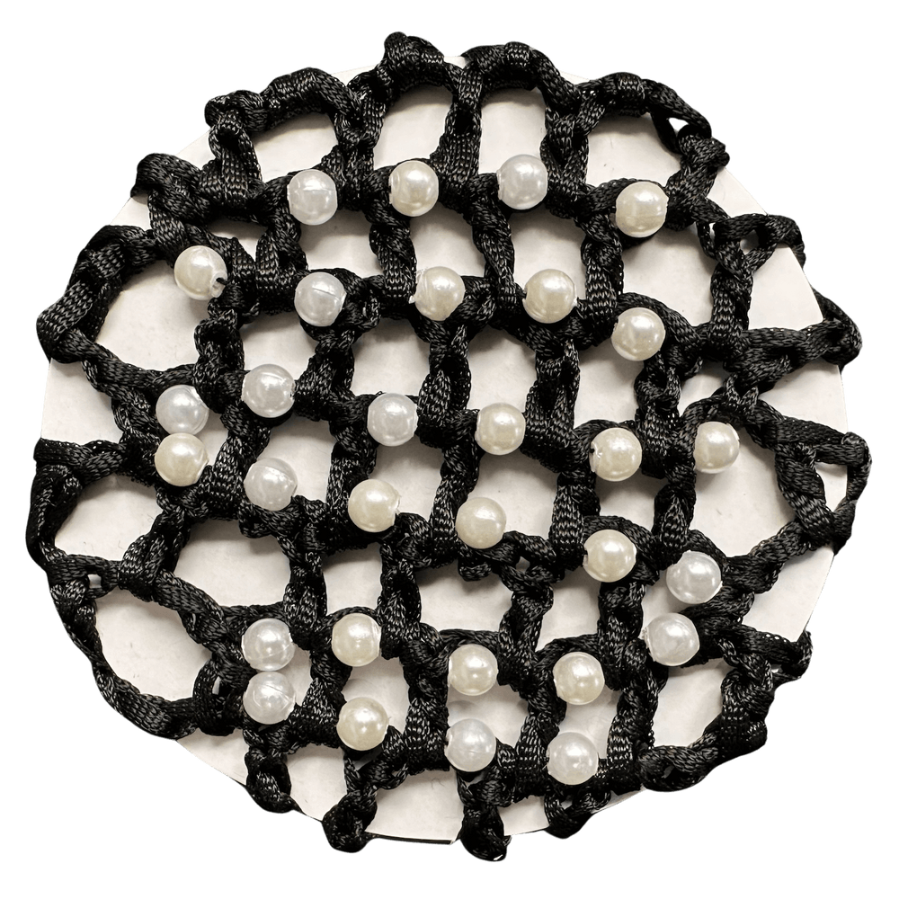 Crocheted Hair Bun Net - with Pearls