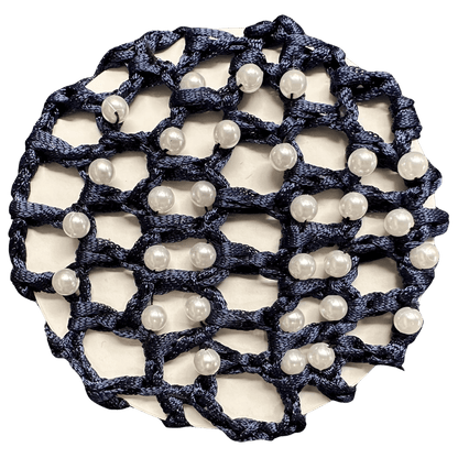 Crocheted Hair Bun Net - with Pearls