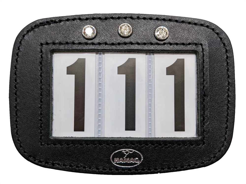 Hamag™ Leather Saddle Cloth Number Holders (Pair)