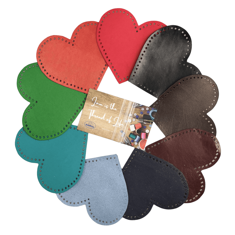 Punched Heart Shaped Kangaroo Leather Elbow/Knee Patches