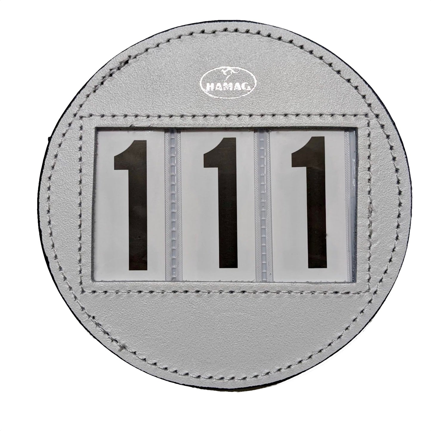 Hamag™ Leather Saddle Cloth Number Holders (Pair) - Round
