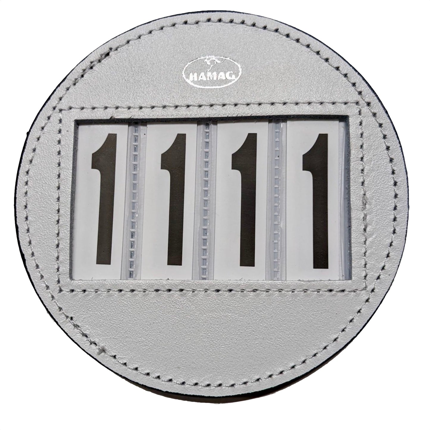 Hamag™ Leather Saddle Cloth Number Holders (Pair) - Round