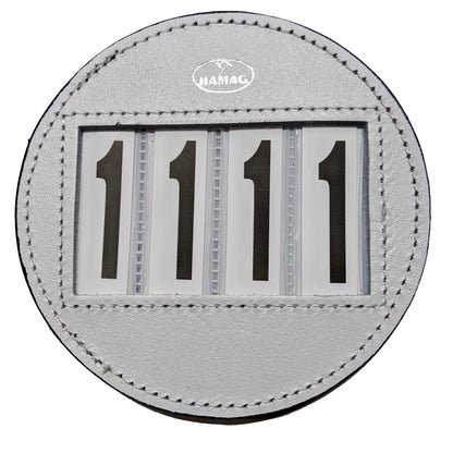 Hamag™ Leather Saddle Cloth Number Holders (Pair) - Round