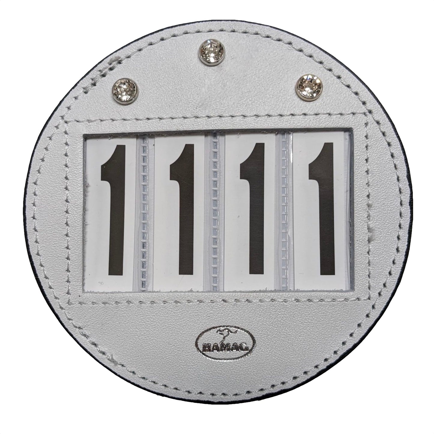 Hamag™ Leather Bridle Number Holders (Pair) - Round