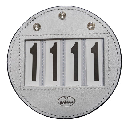 Hamag™ Leather Saddle Cloth Number Holders (Pair) - Round