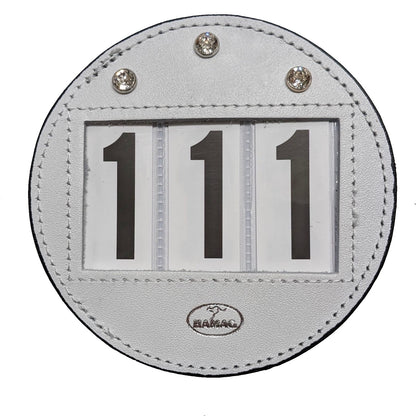 Hamag™ Leather Bridle Number Holders (Pair) - Round