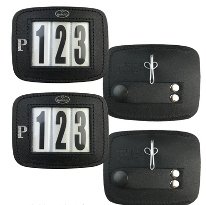 Hamag™ Pony Leather Bridle Number Holders (Pair) with P