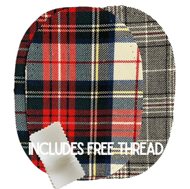 Tartan Elbow or Knee Patch with Backing