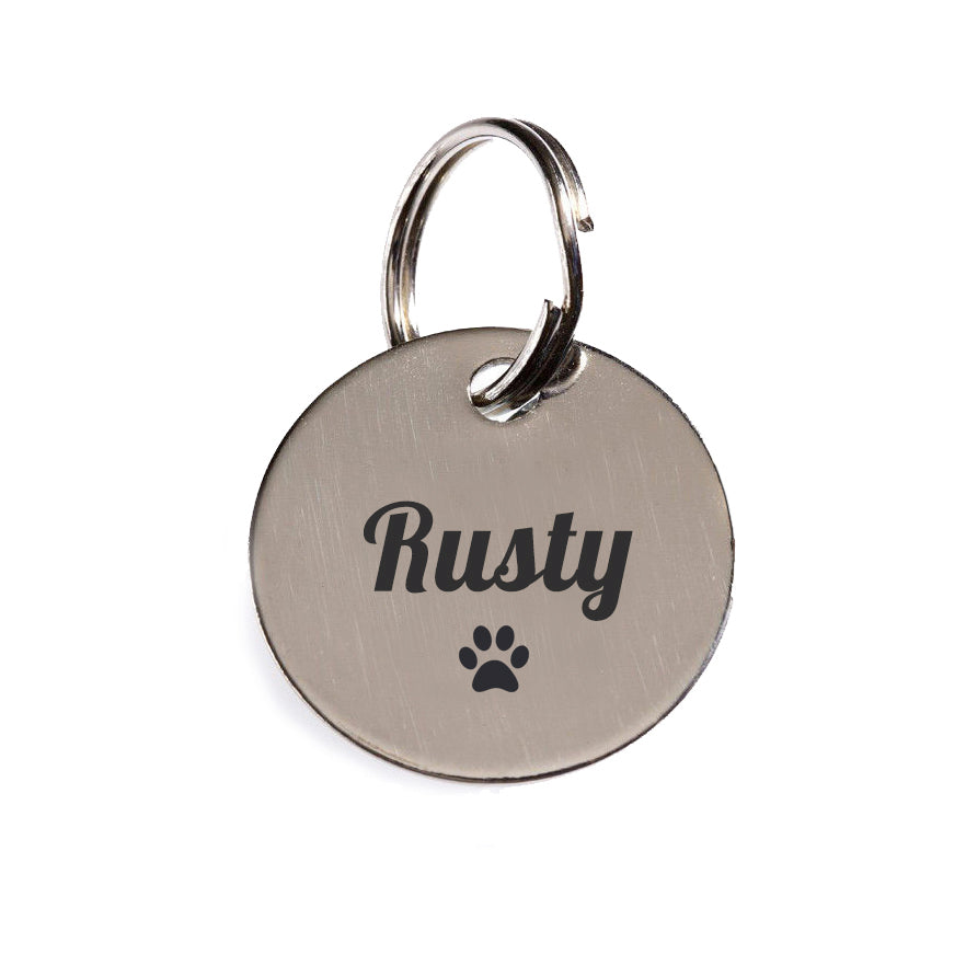 Round Disc Engraved Tag
