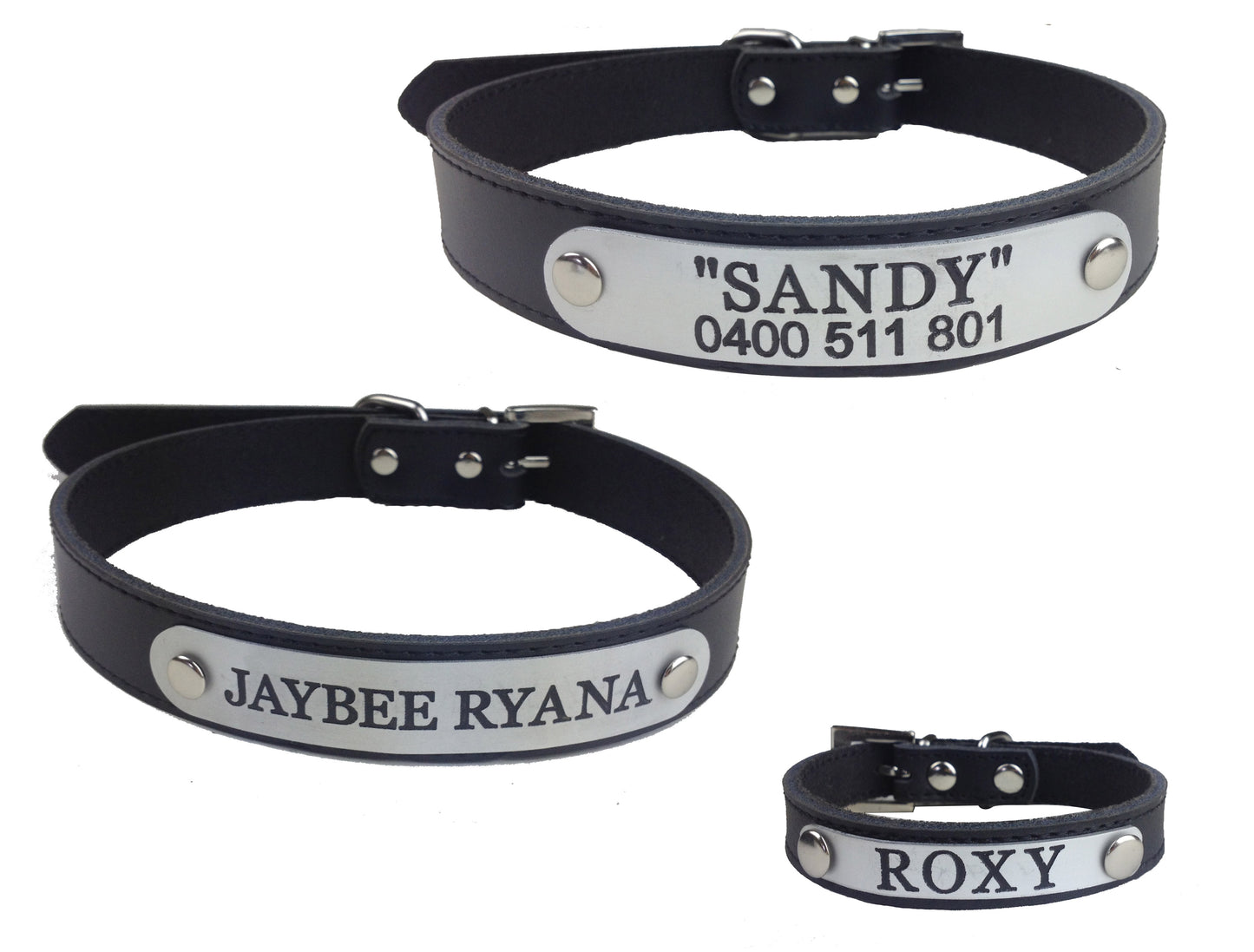 Custom Engraved Leather Dog Collar