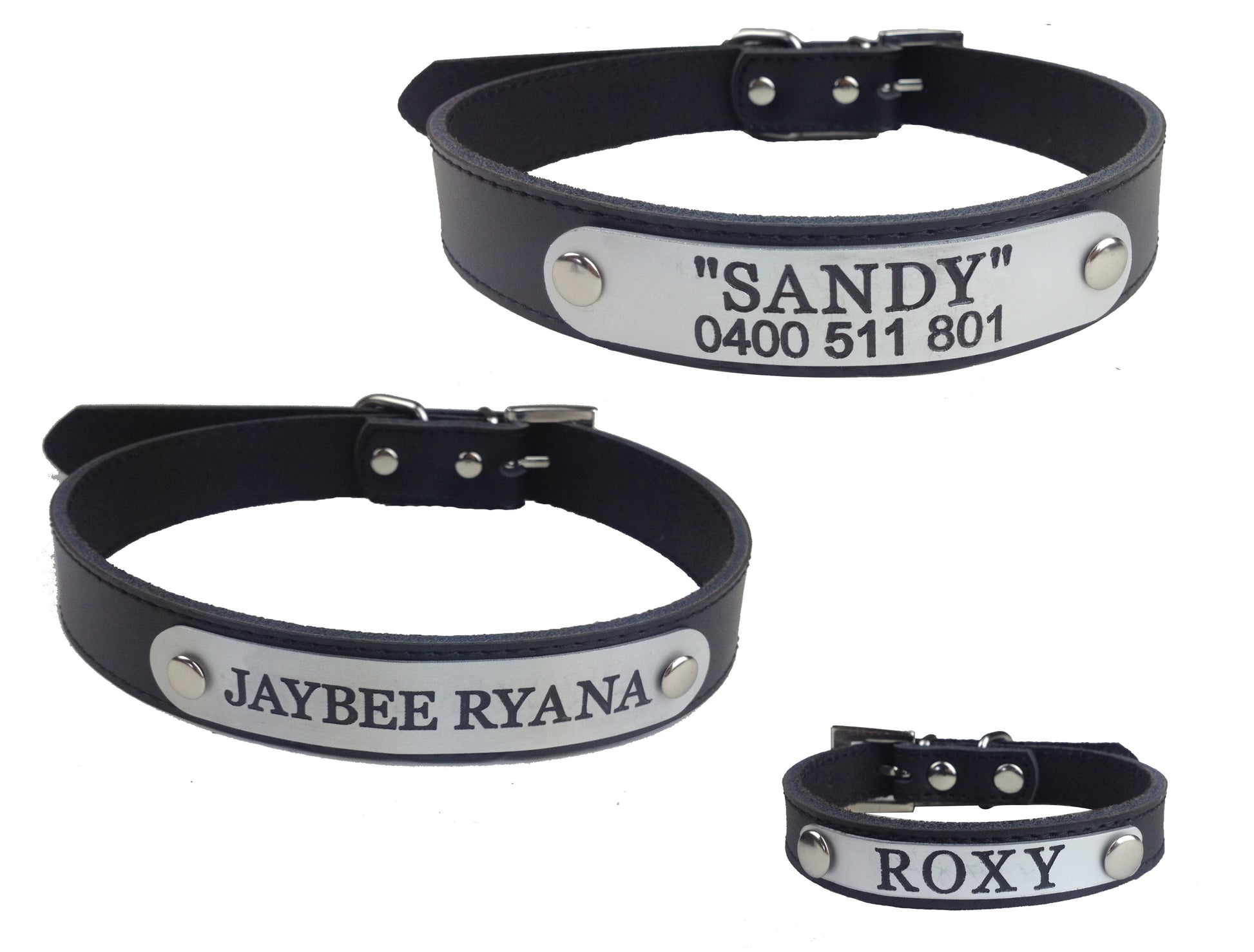 Custom Engraved Leather Dog Collar
