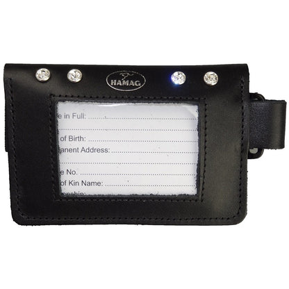Leather Sports Medical Armband with Swarovski Crystals