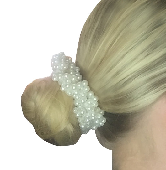 Pearl Hair Bun Scrunchie