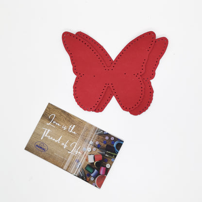 Punched Butterfly Shaped Kangaroo Leather Elbow/Knee Patches