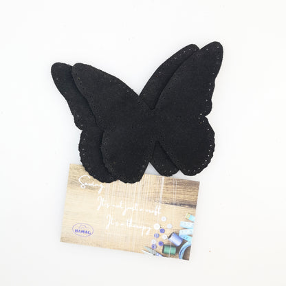 Butterfly Shaped Suede Leather Elbow Patch/Embellishment