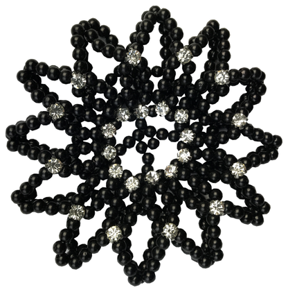 Pearl Hair Bun Net - with Crystals