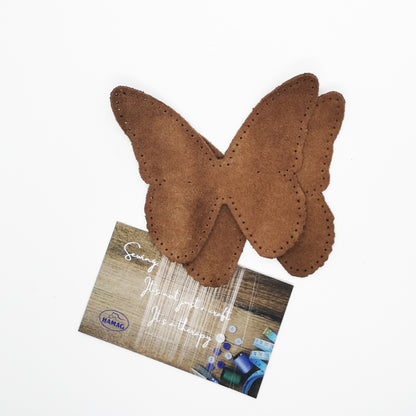Butterfly Shaped Suede Leather Elbow Patch/Embellishment
