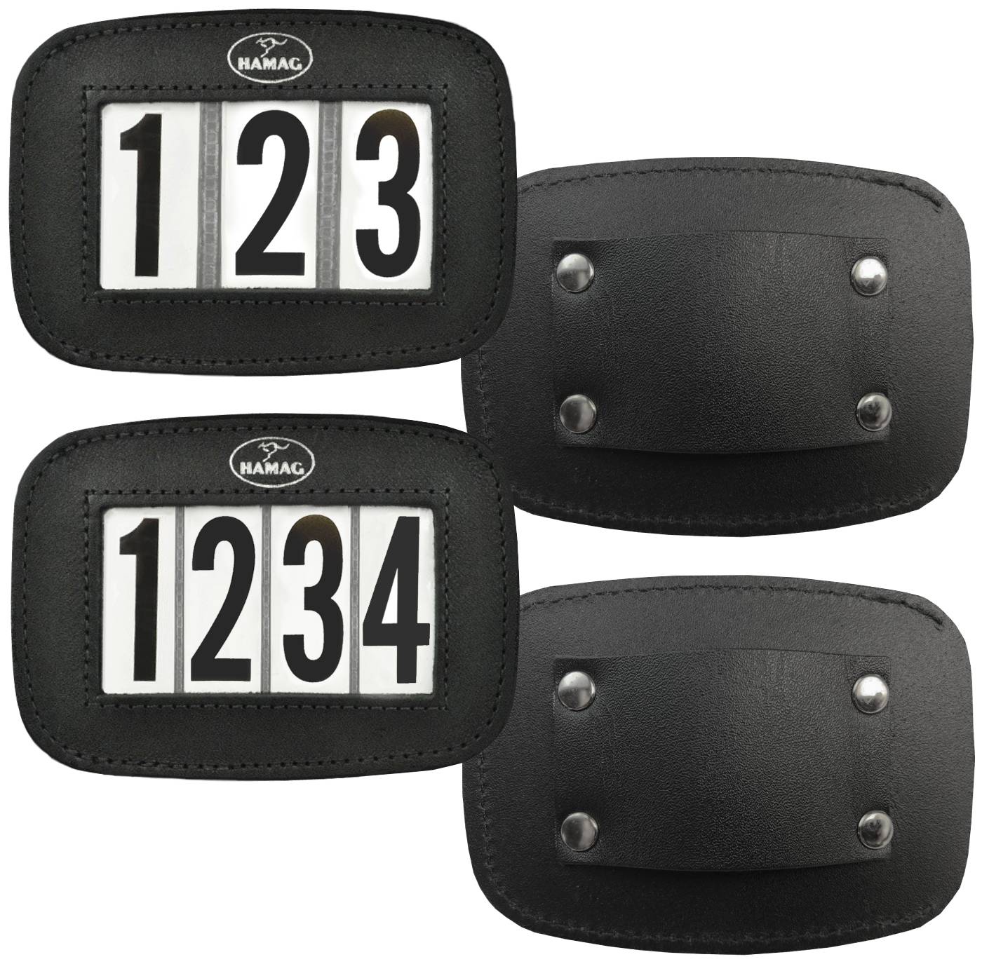 Hamag™ Leather Halter Number Holders (Pair)