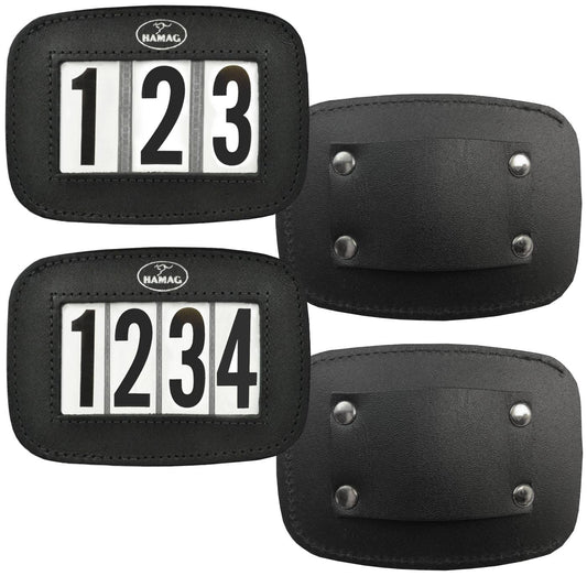 Hamag™ Leather Halter Number Holders (Pair)