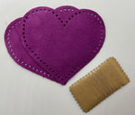 Heart Shaped Suede Leather Elbow Patch/Embellishment