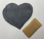 Heart Shaped Suede Leather Elbow Patch/Embellishment