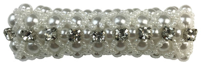 Pearl Hair Scrunchie with Beads and Crystals