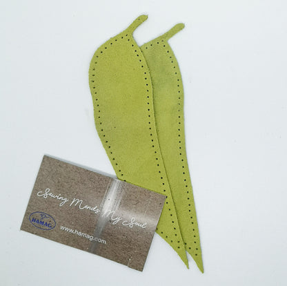 Leaf Shaped Suede Leather Elbow Patch/Embellishment