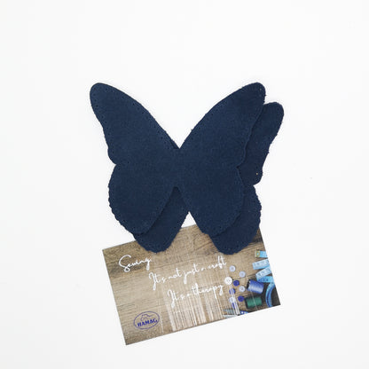 Butterfly Shaped Suede Leather Elbow Patch/Embellishment