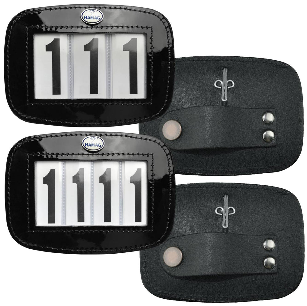Hamag™ Patent Leather Bridle Number Holders (Pair)