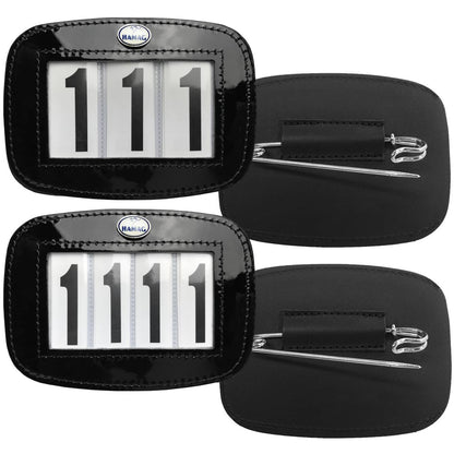 Hamag™ Patent Leather Saddle Cloth Number Holders (Pair)