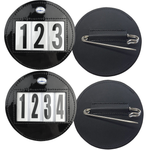 Hamag™ Patent Leather Saddle Cloth Number Holders (Pair) - Round