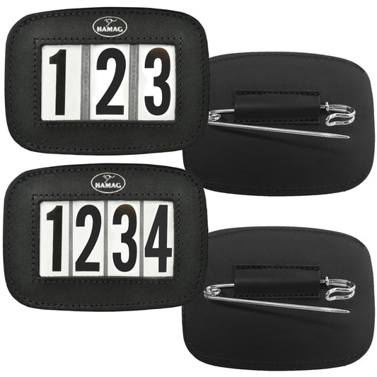 Hamag™ Leather Saddle Cloth Number Holders (Pair)