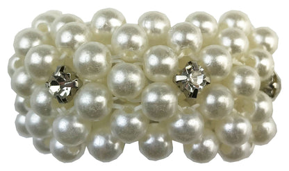 Pearl Hair Scrunchie with Crystals