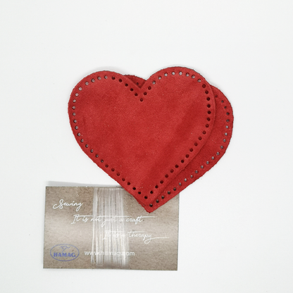 Heart Shaped Suede Leather Elbow Patch/Embellishment