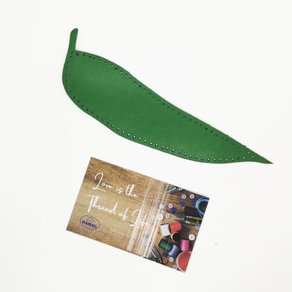 Punched Leaf Shaped Kangaroo Leather Elbow/Knee Patches