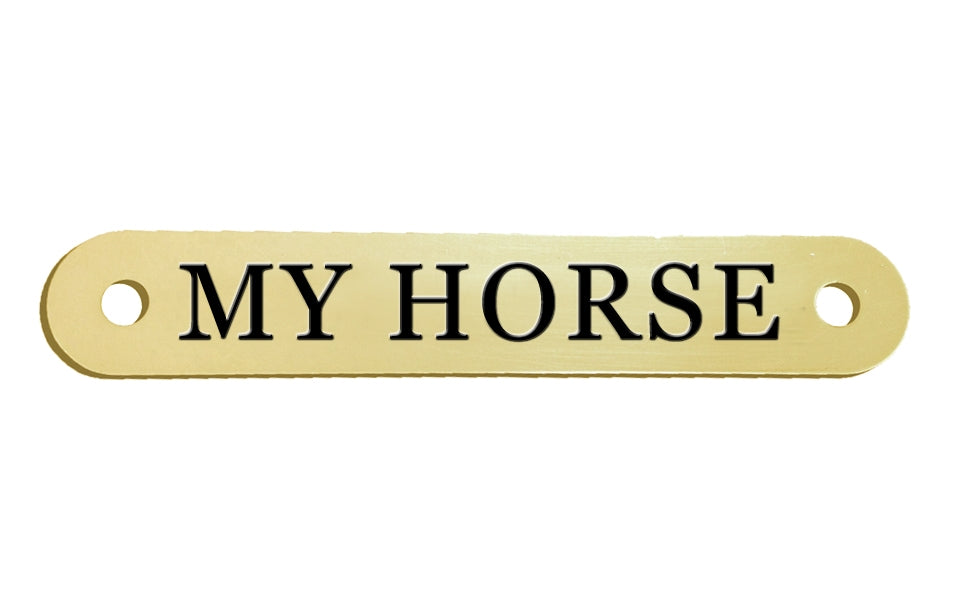 Leather Halter Thoroughbred - Brass Fittings with Engraved Horse Nameplate