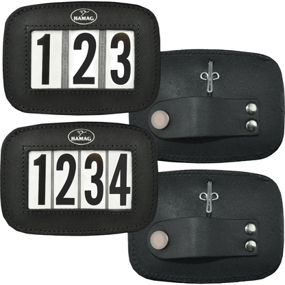 Hamag™ Leather Bridle Number Holders (Pair)