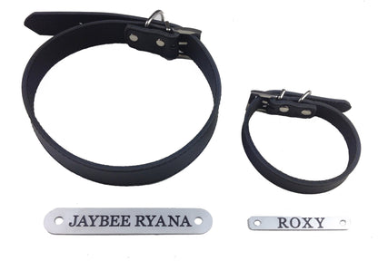 Custom Engraved Leather Dog Collar